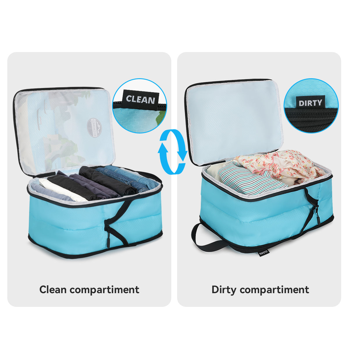 Packing Cubes Clean & Dirty Compress-It