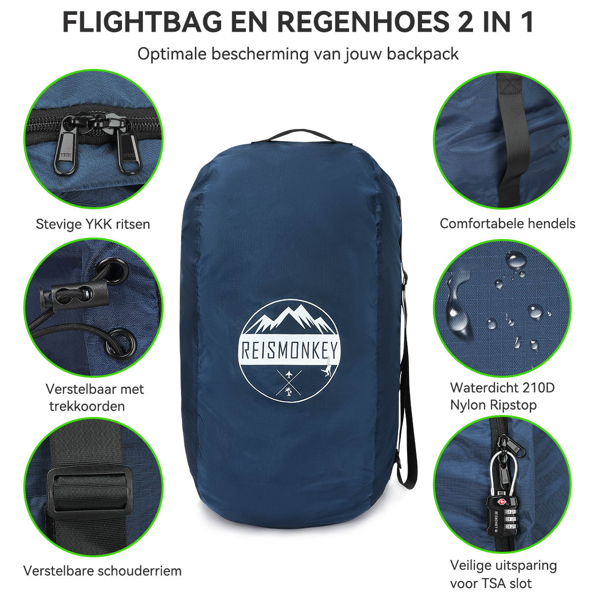 Wens Storing Gepensioneerd Flightbag kopen? Ga voor een flightback en regenhoes combi
