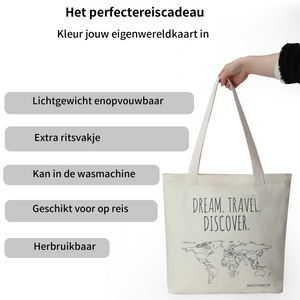 Katoenen tas 'Colour your world'