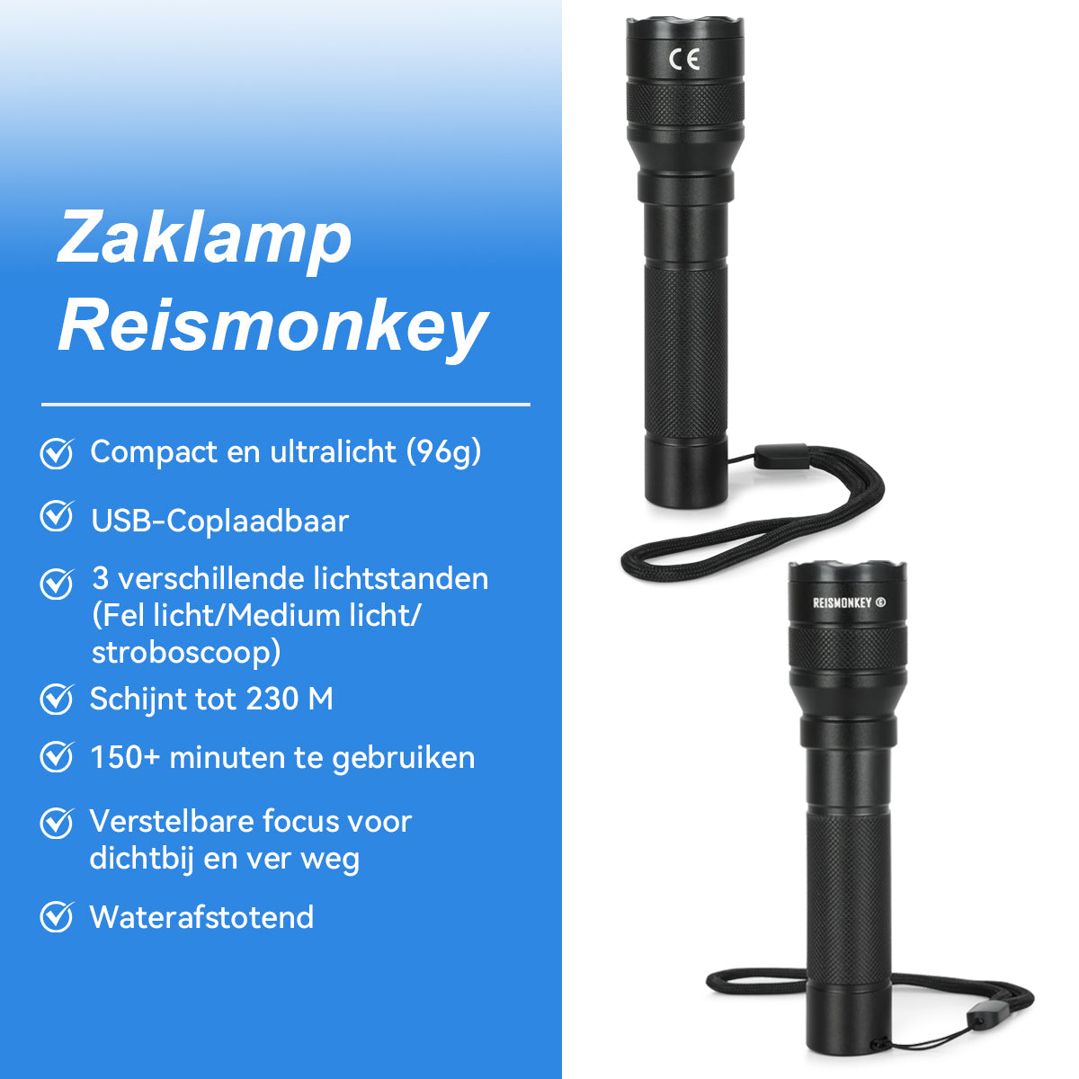 Zaklamp Reismonkey