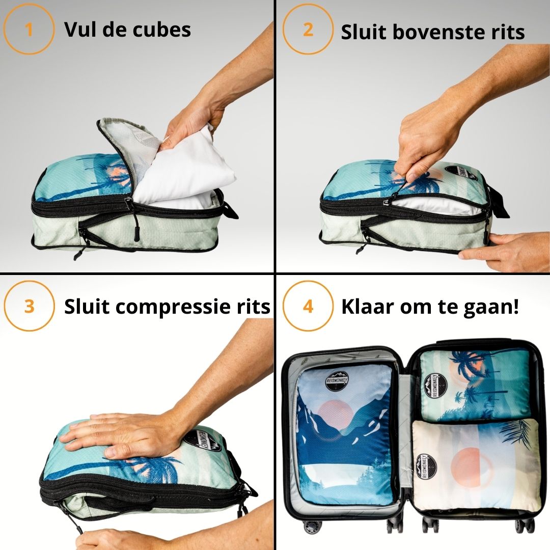 Packing Cubes Compress-It  Backpack- en Koffer organizer